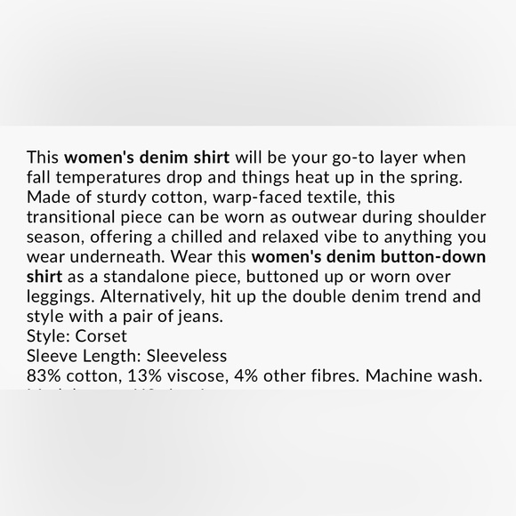 Denim Corset Top - Picture 6 of 6